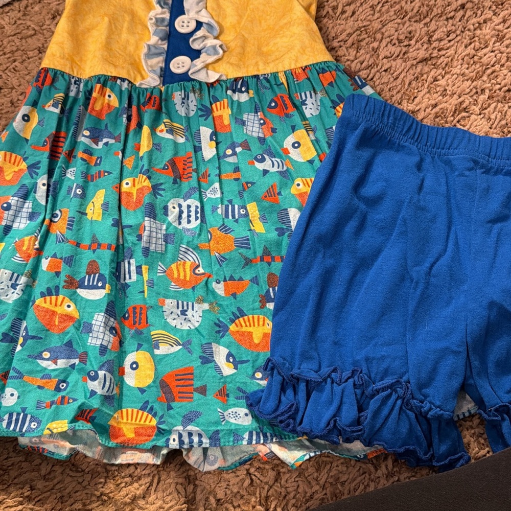 Ricrac & Ruffles Shorts Set